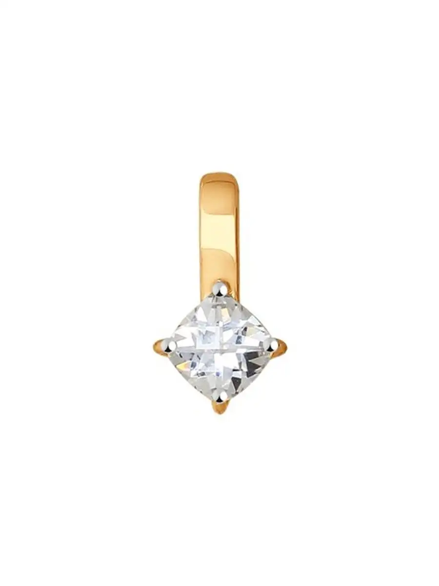 Подвеска из золота 375 пробы женская с кристаллом swarovski