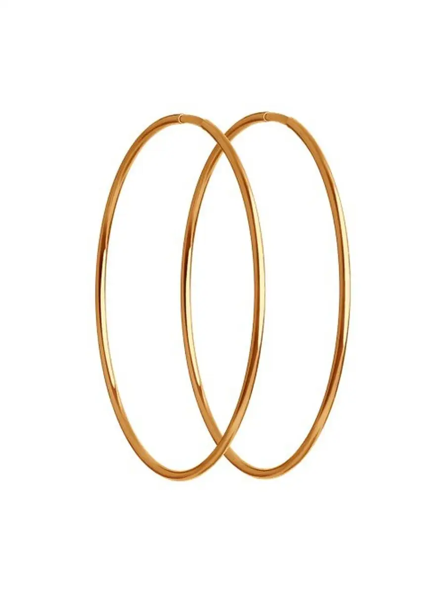 Серьги конго женские из золота 375 пробы