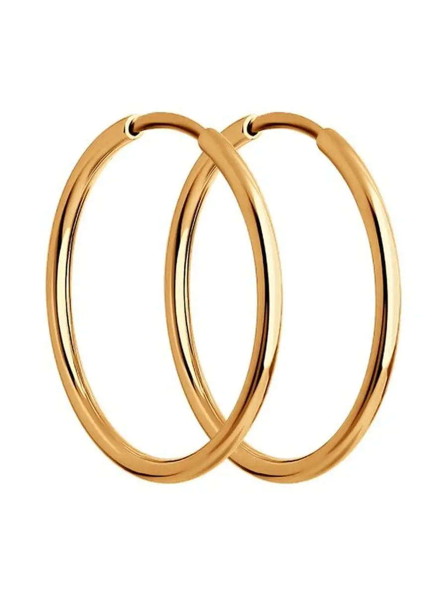 Серьги конго женские из золота 585 пробы