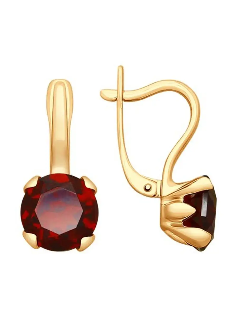 Серьги из золота 375 пробы на английском замке