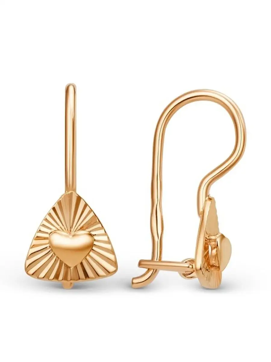 Серьги из золота 585 пробы на петле