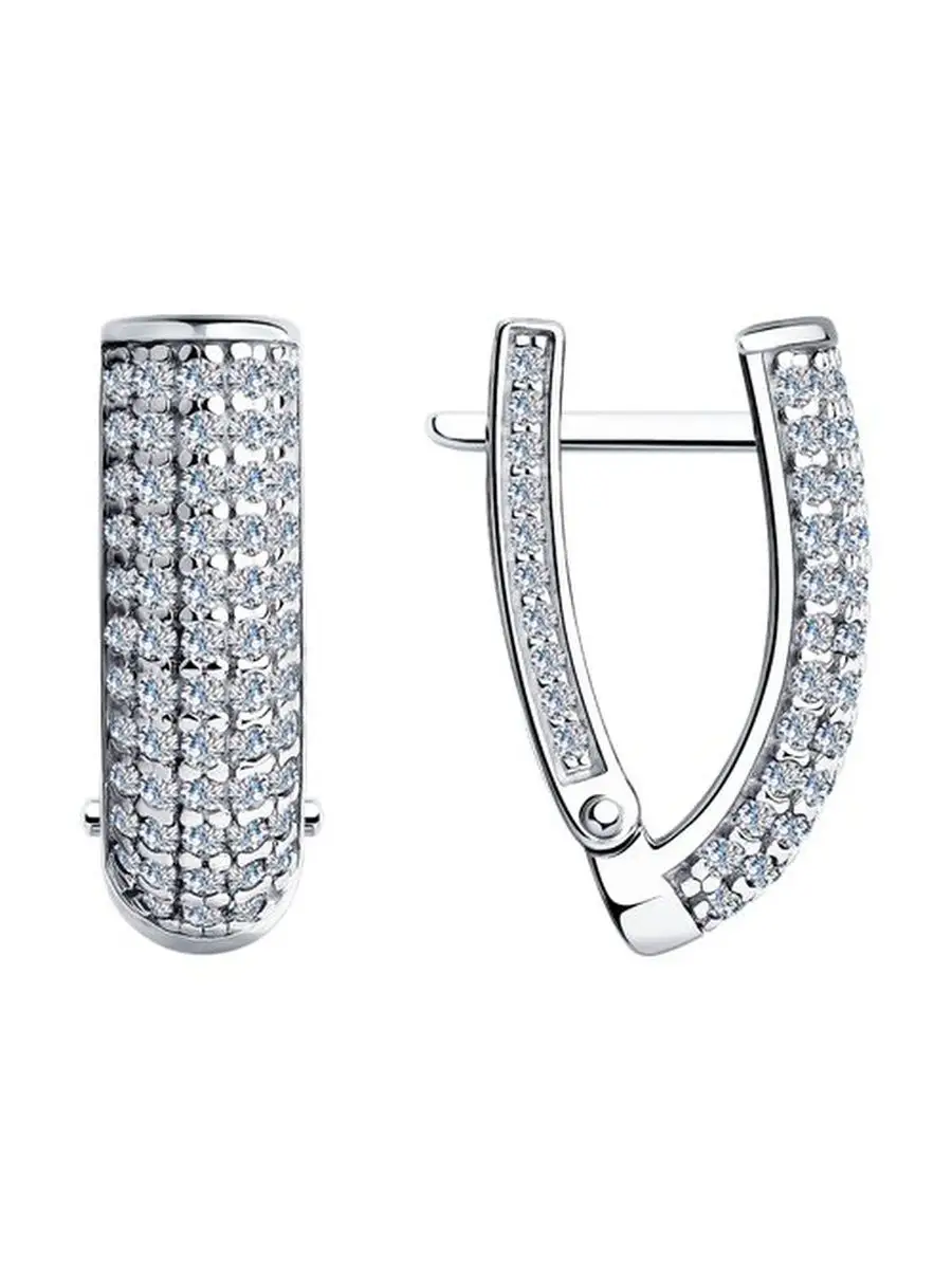 Ювелирные серьги из серебра