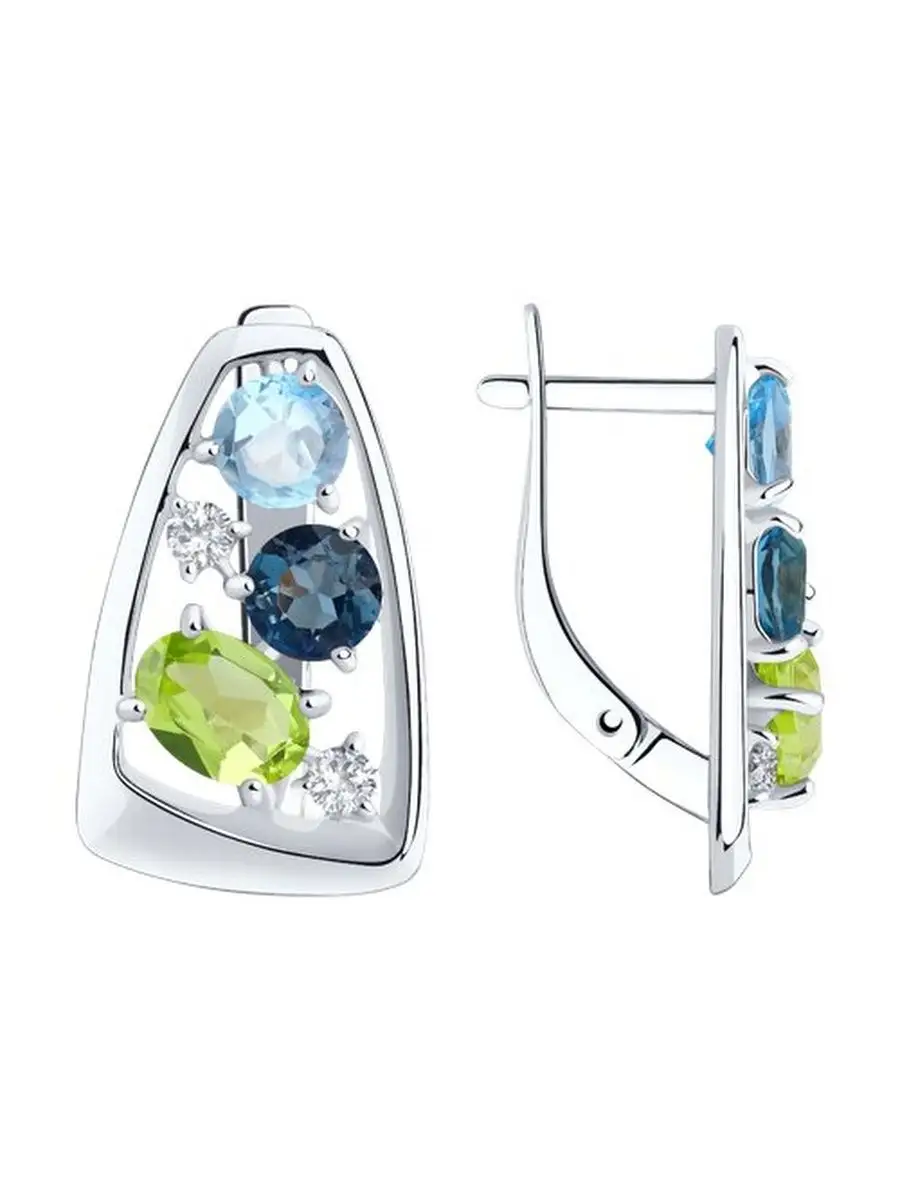 Ювелирные серьги из серебра