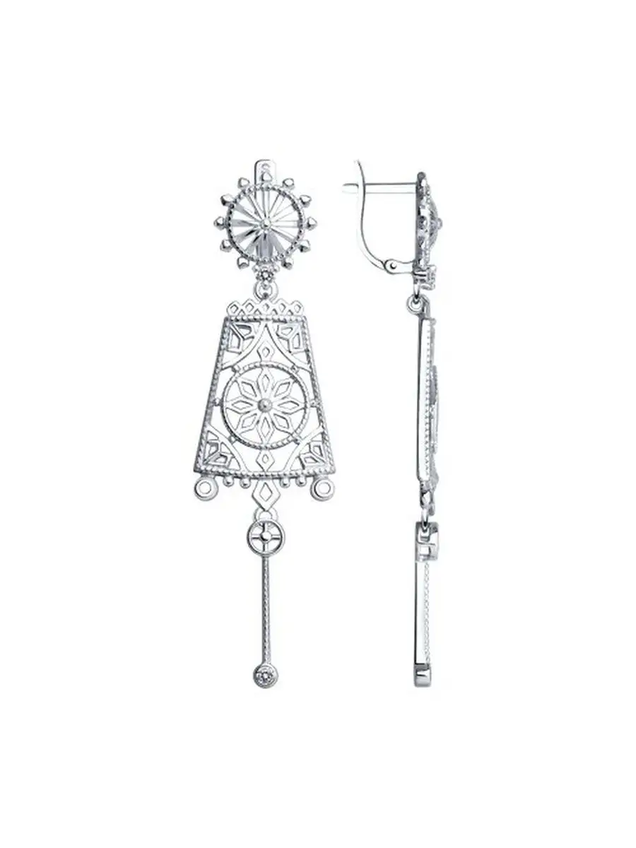 Ювелирные серьги из серебра