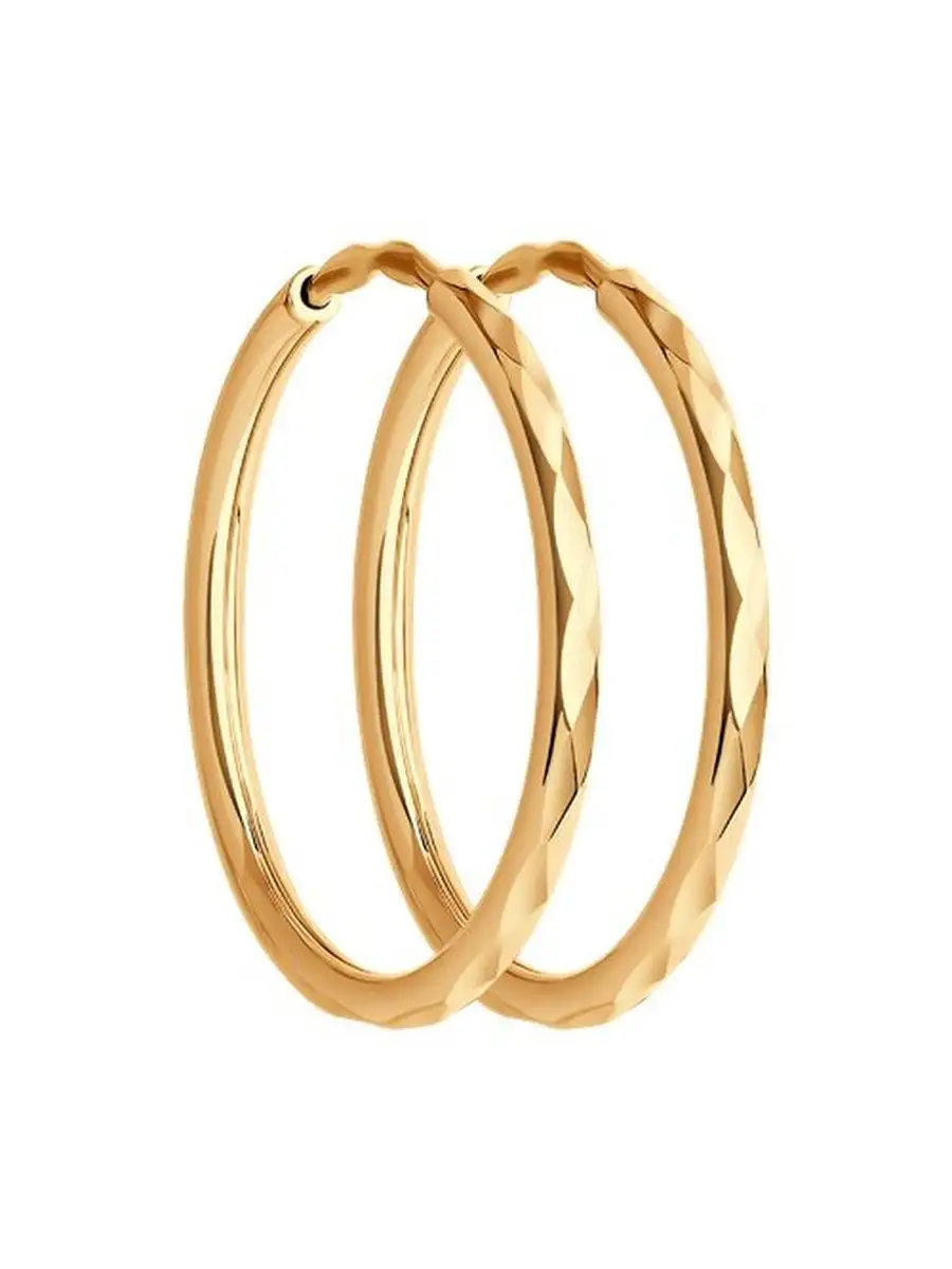 Серьги конго из золота 375 пробы