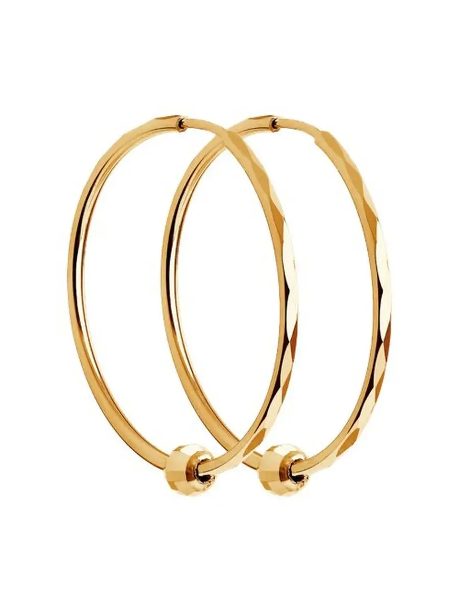 Серьги конго из золота 375 пробы