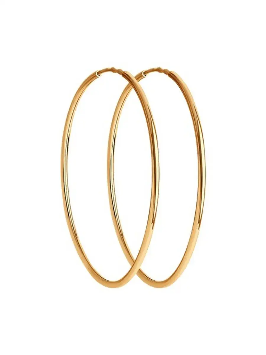 Серьги конго из золота 585 пробы