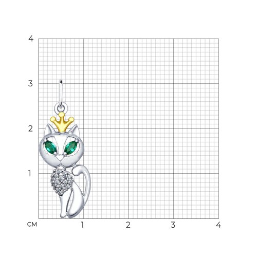 Подвеска из серебра кошка — фото 2