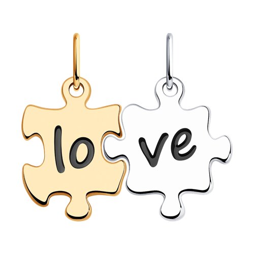 Подвеска из серебра love