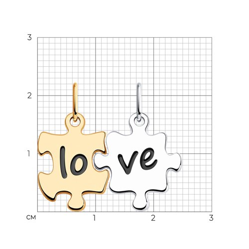 Подвеска из серебра love — фото 2