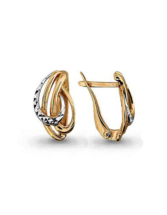 Серьги классические из золота 375 пробы