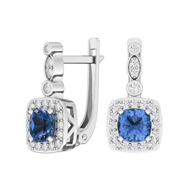 Серьги классические из серебра