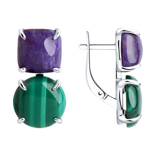 Серьги классические из серебра