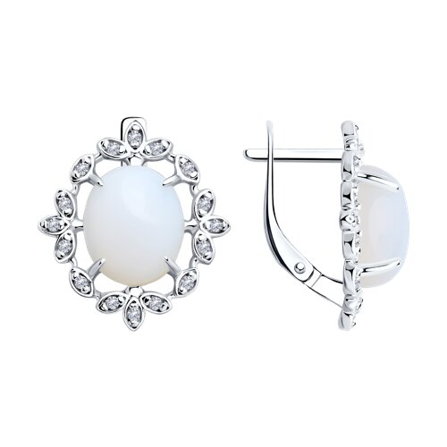 Серьги классические из серебра