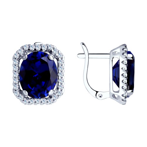 Серьги классические из серебра