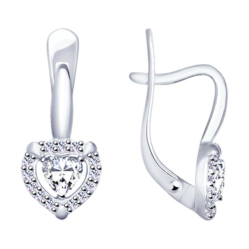 Серьги классические из серебра