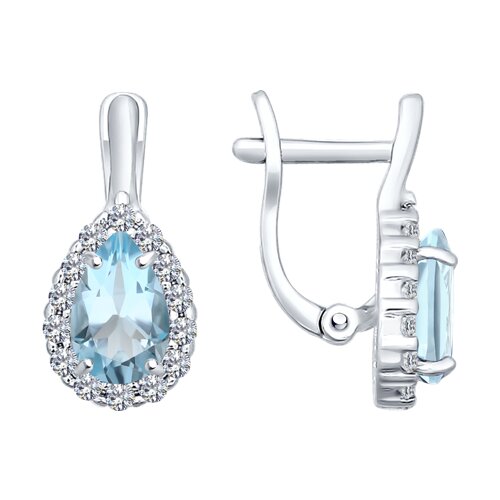 Серьги классические из серебра