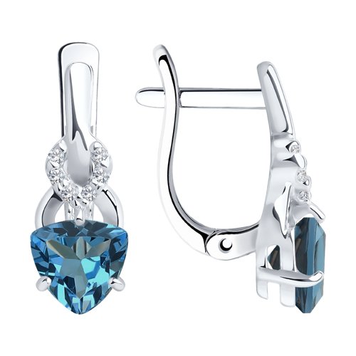 Серьги классические из серебра