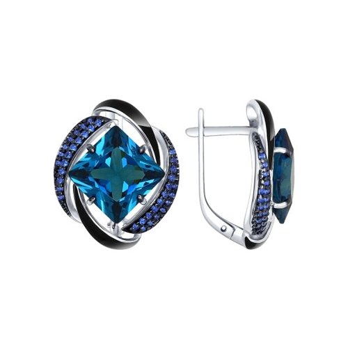 Серьги классические из серебра