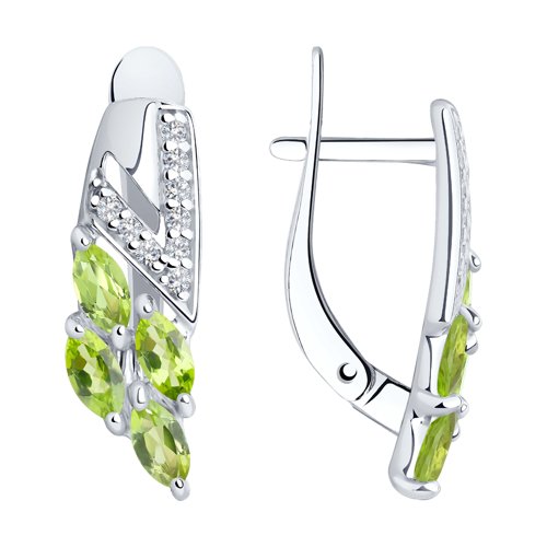 Серьги классические из серебра