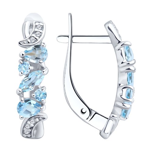 Серьги классические из серебра