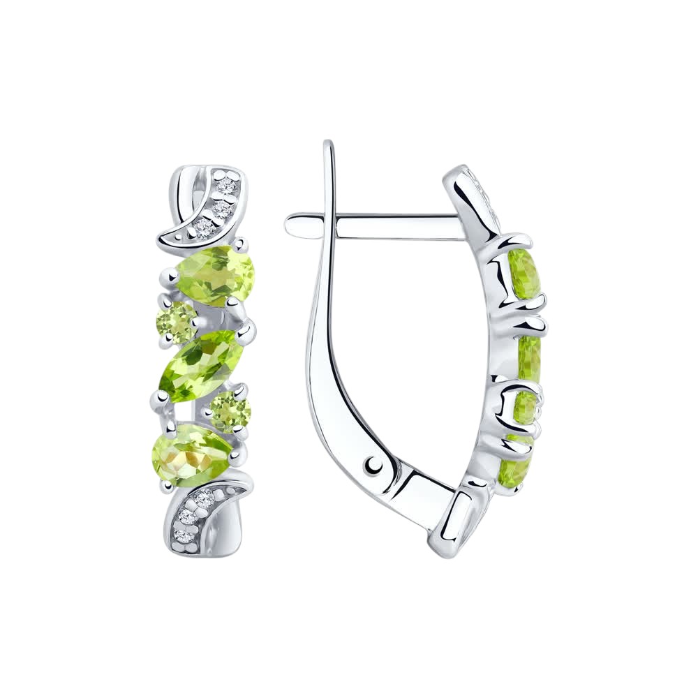 Серьги классические из серебра