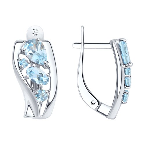 Серьги классические из серебра