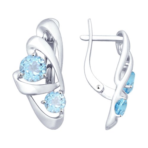 Серьги классические из серебра