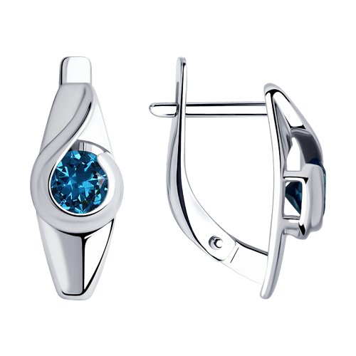 Серьги классические из серебра