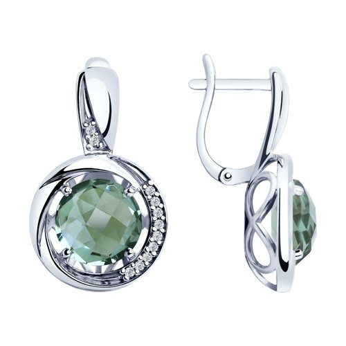 Серьги классические из серебра