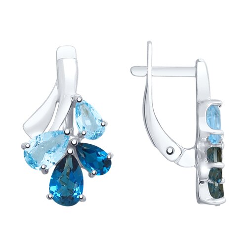 Серьги классические из серебра