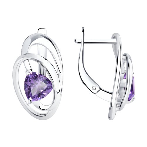 Серьги классические из серебра