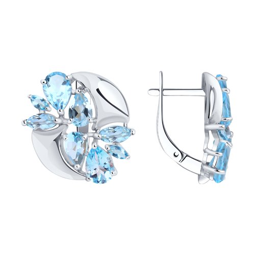 Серьги классические из серебра