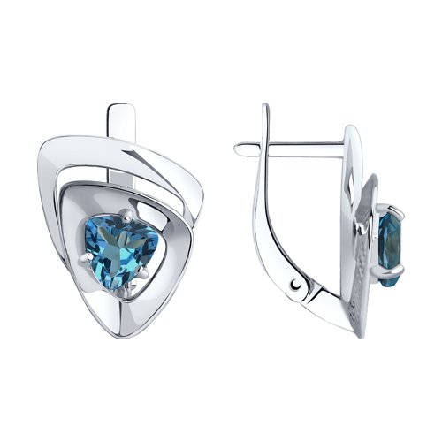 Серьги классические из серебра