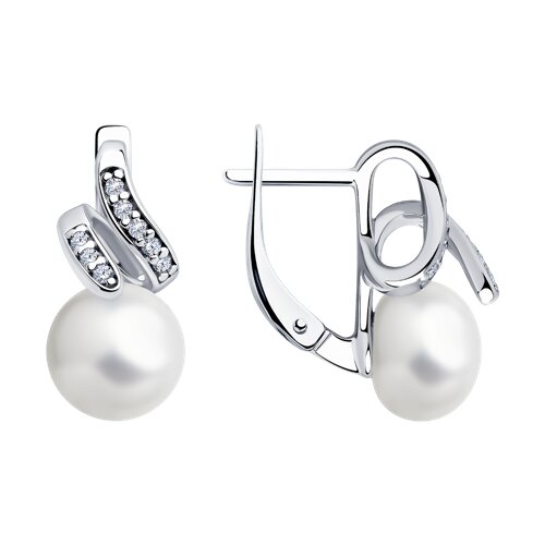 Серьги классические из серебра