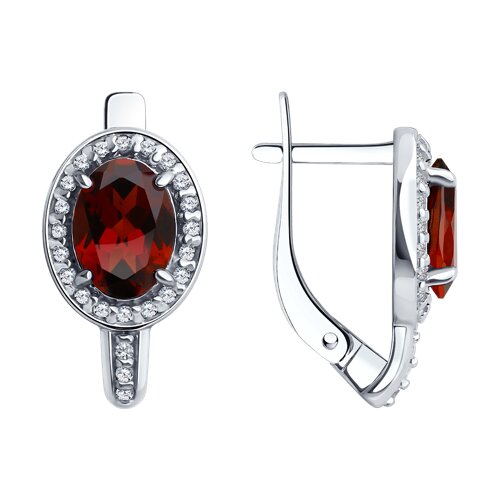 Серьги классические из серебра