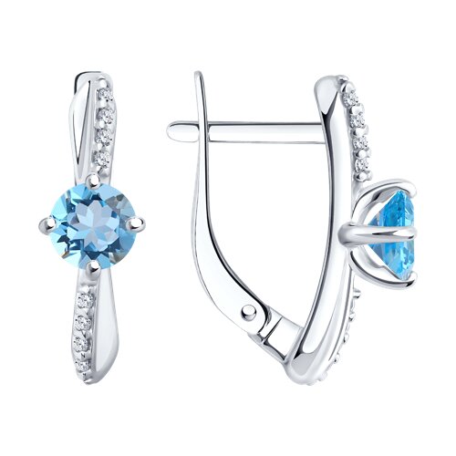 Серьги классические из серебра