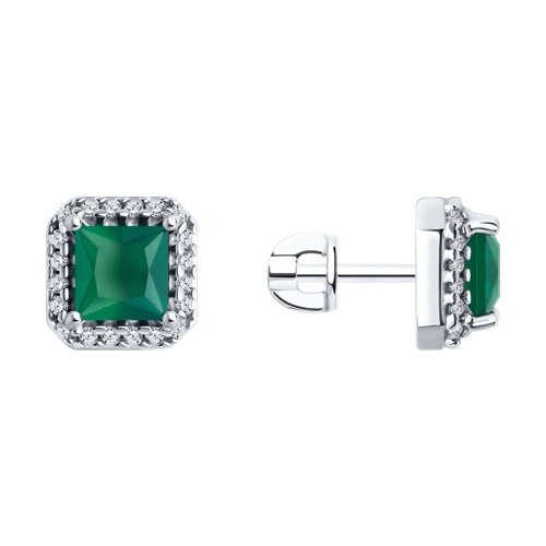 Серьги пусеты из серебра 925 пробы