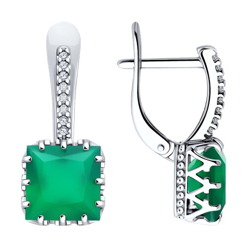 Серьги классические из серебра