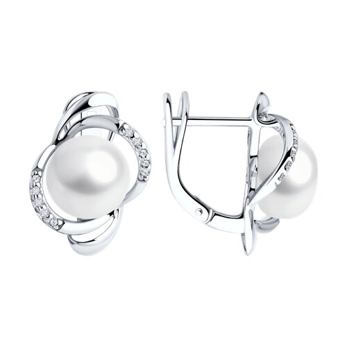 Серьги классические из серебра