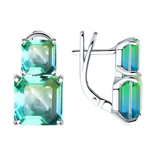 Серьги классические из серебра