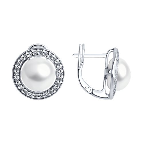 Серьги классические из серебра