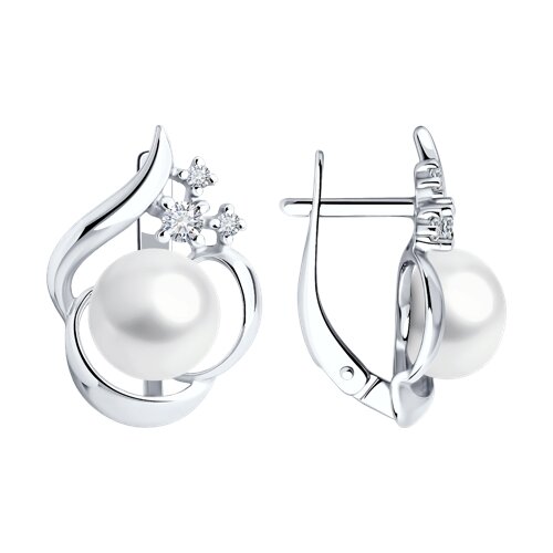 Серьги классические из серебра