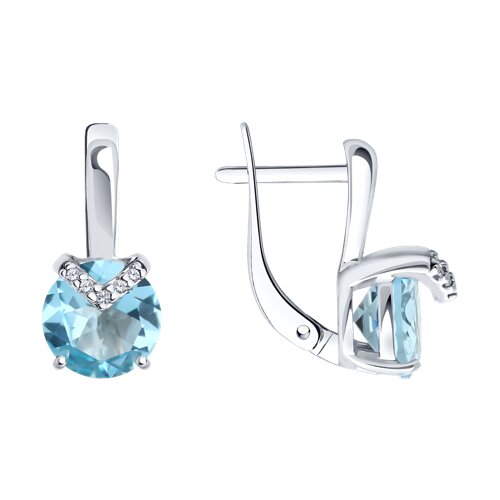 Серьги классические из серебра