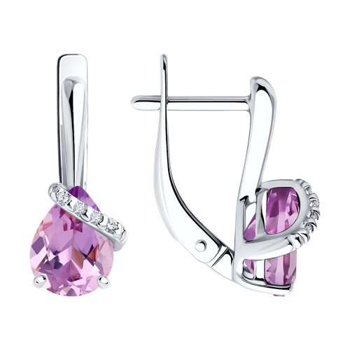 Серьги классические из серебра