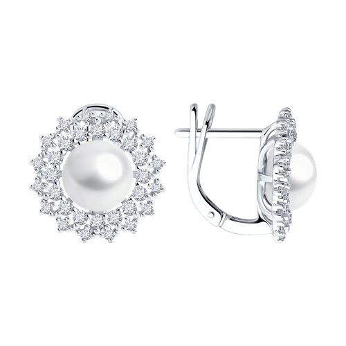Серьги классические из серебра