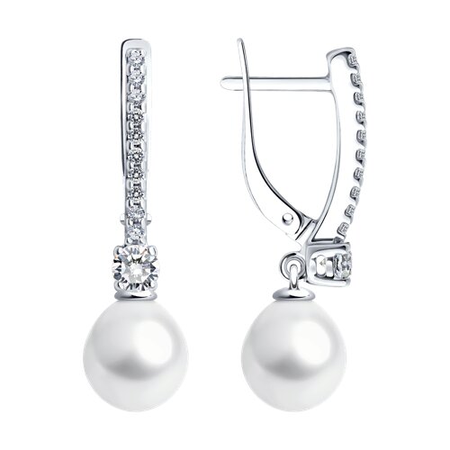 Серьги классические из серебра