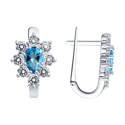 Серьги классические из серебра
