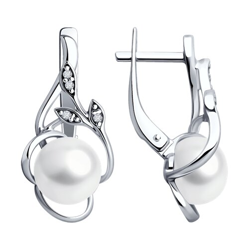 Серьги классические из серебра
