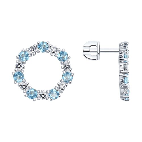 Серьги пусеты из серебра 925 пробы